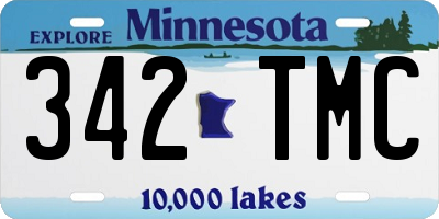 MN license plate 342TMC