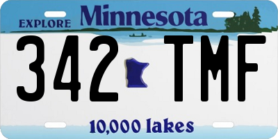 MN license plate 342TMF