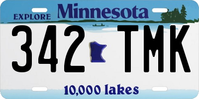 MN license plate 342TMK