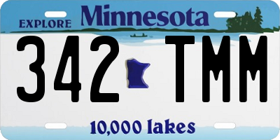 MN license plate 342TMM