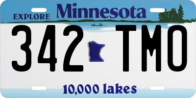 MN license plate 342TMO