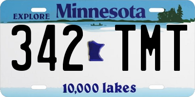 MN license plate 342TMT