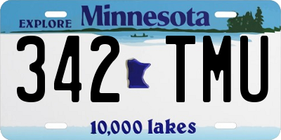 MN license plate 342TMU