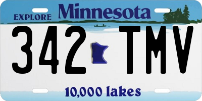 MN license plate 342TMV