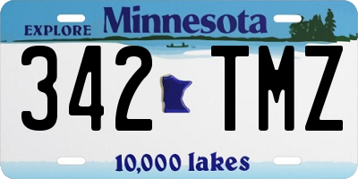 MN license plate 342TMZ