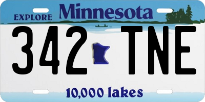 MN license plate 342TNE
