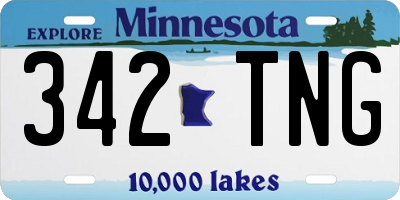MN license plate 342TNG