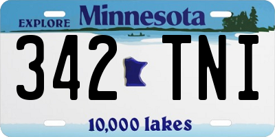 MN license plate 342TNI