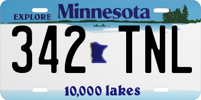 MN license plate 342TNL