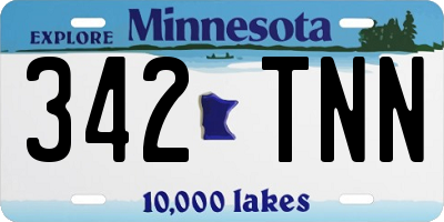 MN license plate 342TNN