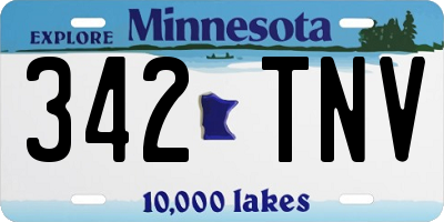 MN license plate 342TNV