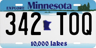 MN license plate 342TOQ
