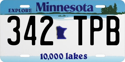 MN license plate 342TPB