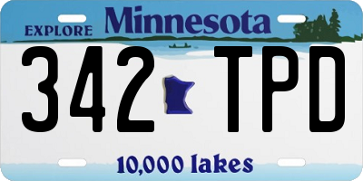 MN license plate 342TPD