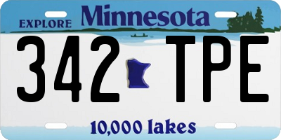 MN license plate 342TPE