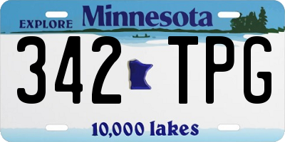 MN license plate 342TPG
