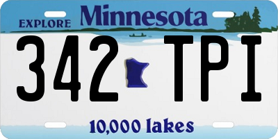 MN license plate 342TPI