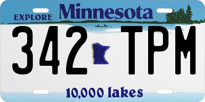 MN license plate 342TPM