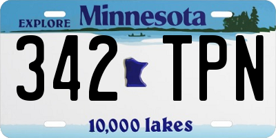 MN license plate 342TPN