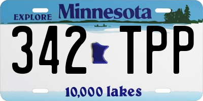 MN license plate 342TPP