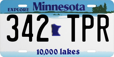 MN license plate 342TPR