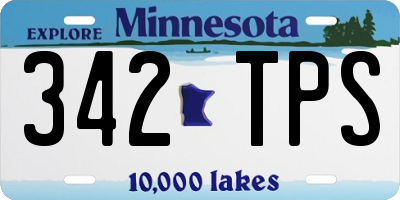 MN license plate 342TPS
