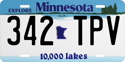 MN license plate 342TPV