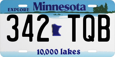MN license plate 342TQB