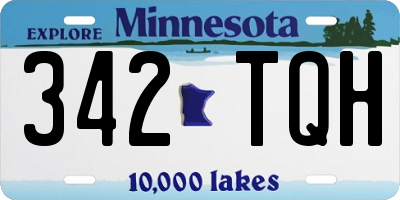 MN license plate 342TQH