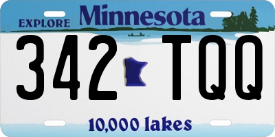 MN license plate 342TQQ