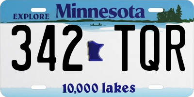 MN license plate 342TQR