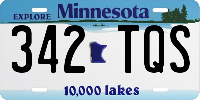MN license plate 342TQS