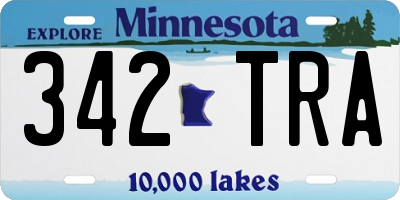 MN license plate 342TRA