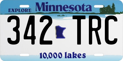 MN license plate 342TRC