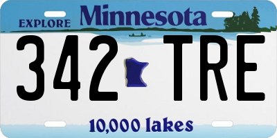 MN license plate 342TRE
