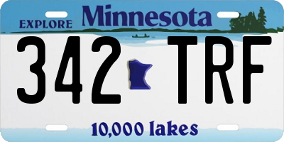 MN license plate 342TRF