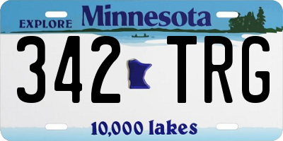MN license plate 342TRG