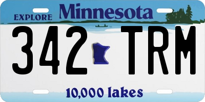 MN license plate 342TRM