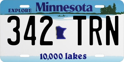 MN license plate 342TRN