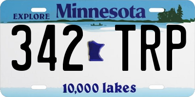 MN license plate 342TRP