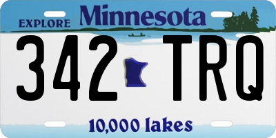 MN license plate 342TRQ