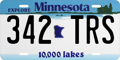 MN license plate 342TRS