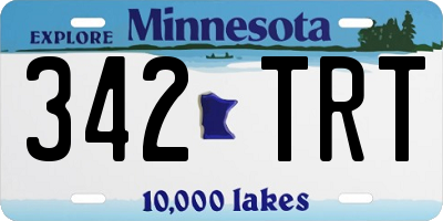 MN license plate 342TRT