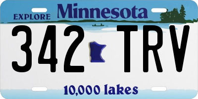 MN license plate 342TRV