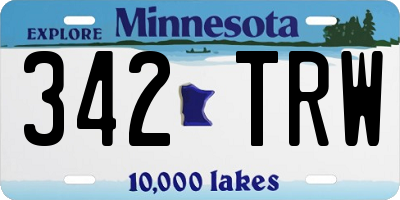 MN license plate 342TRW