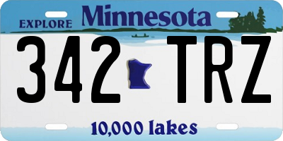 MN license plate 342TRZ