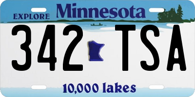MN license plate 342TSA