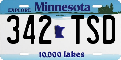 MN license plate 342TSD