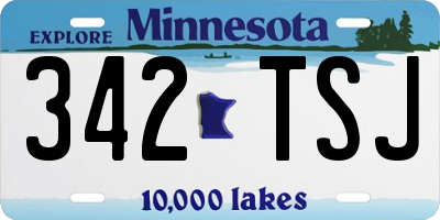 MN license plate 342TSJ