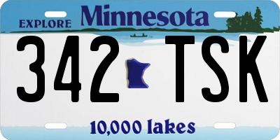 MN license plate 342TSK